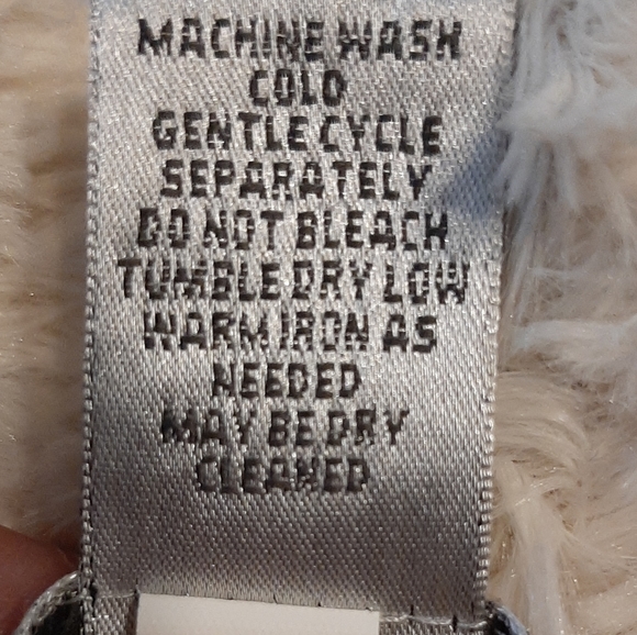 Chico's Women's Jacket Brocade Fuax Fur Fringe - Picture 11 of 15